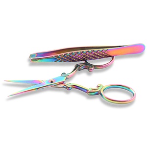Precision Tip Eyebrow Tweezer Stainless Steel Beauty Scissors Facial Hair Trimming for Beauty Care <b>Makeup</b> <b>Tools</b> With Logo - Product Image 5