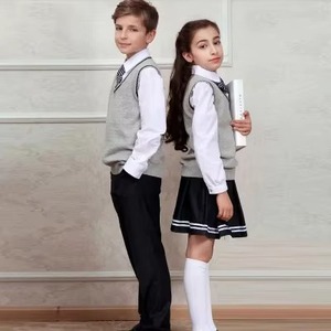 School <b>Cardigan</b> <b>Sweaters</b> for Kids Wholesale OEM Custom Uniform Knitwear Factory Direct Supplier Warm Winter Comfortable Button - Product Image 1