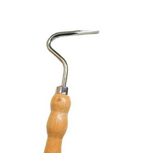 Pic de sabot à manche en bois pour les soins des chevaux Outil de sélection de sabot en métal pour nettoyer les sabots et la saleté - Product Image 5