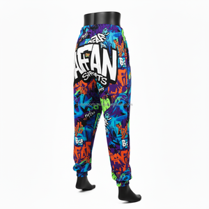 Heavy Fleece Jogger Pant 320 GSM Tela de mezcla de algodón Ropa de invierno cómoda Logotipo personalizado Pantalones de hombre lavados con diamantes de imitación - Product Image 3