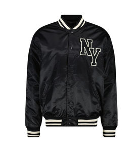 แจ็คเก็ตวาร์ซิตี้แบบกลับด้านได้ รุ่นใหม่ปี 2024 กันลม กันน้ำ ผ้าซาติน สำหรับผู้หญิงและผู้ชาย คอตั้ง สไตล์ไฮสตรีท แต่งแอพพลิเคชั่น - Product Image 5