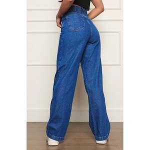 Jean large taille haute en denim bleu crépuscule pour femme, tricoté 100 % coton, respirant, écologique, style vintage décontracté pour l'été - Product Image 3