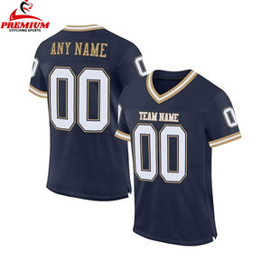 Service OEM Meilleure vente Maillot de football américain T-shirt 100% coton le plus exigeant pour hommes Maillot en maille imprimé coupe ample - Product Image 5