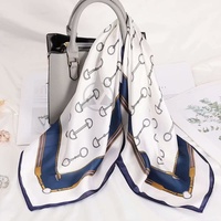 Écharpe de Luxe en Satin pour Femme, 100% Soie, Hijab Long Carré Imprimé Numérique, Motif Floral Ethnique, Multi-Fonctionnel, Printemps, OEM
