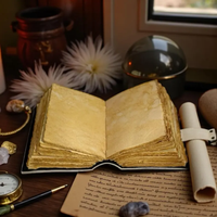 Carnet Grimoire à Couverture Rigide en Cuir Imprimé Hibou, Livre de Sortilèges Classique sur les Ombres, Sorcellerie Religieuse, Horreur, Wicca, Paganisme, Gothique