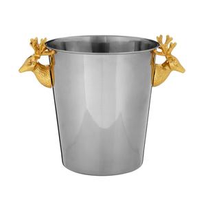 Nouvel arrivage Gamme de qualité Unique Refroidisseur de vin en métal couleur antique Style de luxe fait à la main grande forme énorme capacité d'espace - Product Image 2