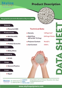 เม็ดพลาสติก ABS รีไซเคิล สีขาวขุ่น อะคริลอนิไตรล์ บิวทาไดอีน สไตรีน สำหรับฉีดขึ้นรูป - Product Image 2