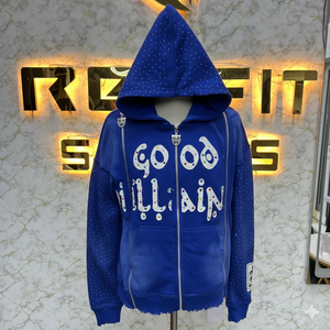 Nouvel arrivage, meilleur prix, sweat à capuche zippé le plus demandé, imprimé d'usine, sweat à capuche fabriqué à bas prix pour hommes - Product Image 1