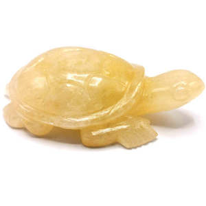 Sculpture de tortue en pierre d'aventurine jaune naturelle - reiki/chakra/énergie curative/cristal - 6 pouces et 670 g (1,47 lb) animal - Product Image 1