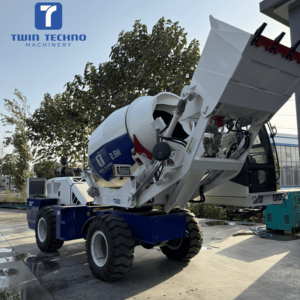 Mezcladora de Cemento Industrial JBC-26W con Funciones de Autocarga y Descarga Automática, Enfocada en el Componente Central del Motor - Product Image 3