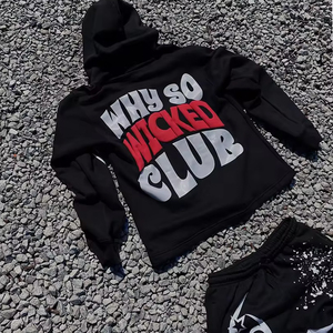 Ensemble survêtement vintage à fermeture éclair avec patch brodé et applique délavé à l'acide pour hommes fabricant - Product Image 4