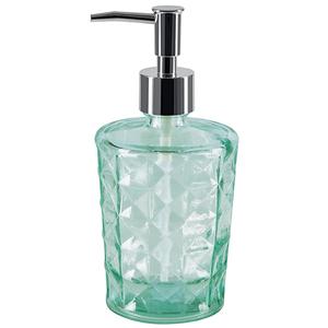 Dispensador de jabón de cristal Spirella 'Carla' en verde, 8.5x18.5 cm - Product Image 1