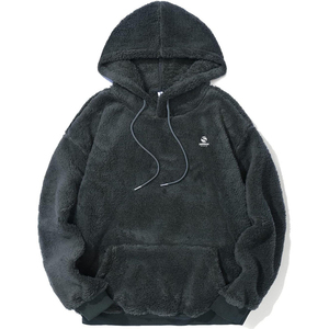 เสื้อมีฮู้ดผ้าฟลีซเชอร์ปาสำหรับผู้ชายทรงโอเวอร์ไซส์อบอุ่นสำหรับฤดูหนาว - Product Image 1