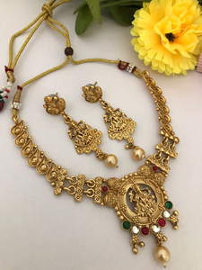 Premium Quality Antique <b>Necklace</b> <b>Set</b> For Women Perfect for <b>Weddings</b>, Special Occasions Indian Traditional Temple <b>Necklace</b> <b>Set</b> - Product Image 2