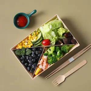 Caixas de madeira personalizáveis e recipientes de remoção de sushi