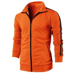 Nuevo producto Chaqueta transpirable con cuello levantado y cremallera frontal de LICRA y poliéster a prueba de viento para hombres, chaquetas para hombres - Product Image 3