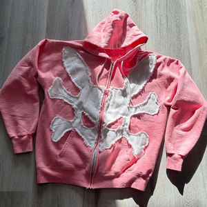 Sudadera con Capucha Estilo Vintage, Corte Regular, Poliéster/Algodón, con Cierre, Diseño Desgastado, Logotipo Personalizado de Alta Calidad, Ropa Urbana Única para Invierno - Product Image 2
