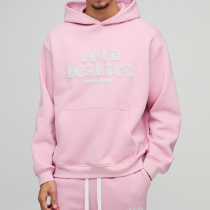 ชุดสเวตเตอร์มีฮู้ดสำหรับผู้ชายชุดวอร์มผ้าฝ้าย100% มีฮู้ดขนาดใหญ่พิเศษระบายอากาศได้ดีปรับแต่งได้240gsm - Product Image 3