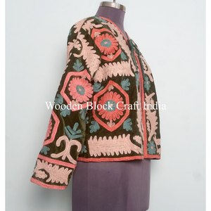Veste courte en coton brodé en velours de qualité supérieure, style bohème, classique et élégant, best-seller 2025 - Product Image 4