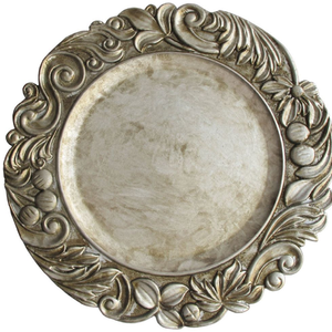 Assiette de présentation moderne en métal massif, plat décoratif pour mariage, vaisselle et assiettes à vendre, vente chaude pour les mariages et les hôtels - Product Image 2