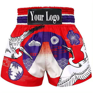 Venta al por mayor 100% poliéster Muay Thai pantalones cortos de compresión precio de fábrica sublimación impresión MMA Kick Boxing artes marciales desgaste - Product Image 6