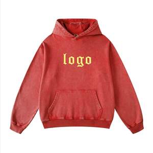 Nuevo estilo Último diseño Precio al por mayor Impresión digital Logotipo personalizado Sudadera con capucha térmica Lavado ácido vintage en blanco - Product Image 6