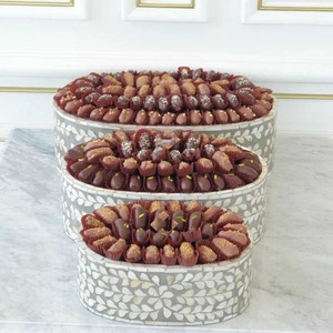 คุณภาพสูง Ramadan Eid Mubarak แม่มุกช็อคโกแลตรูปไข่ถาดหรูหรา MOP ถาดเสิร์ฟขายส่งทําในเวียดนาม - Product Image 2