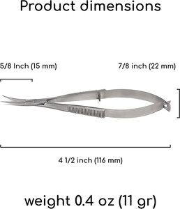 Tijeras de Cutícula Profesionales de Acero Inoxidable, Curvas y Afiladas, para Eliminar Piel Muerta, Herramienta de Manicura, para Diestros - Product Image 3