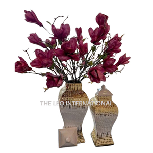 Frascos decorativos de cocina de lujo de la mejor calidad, suministros para Hotel, tarro de jengibre con tapa, tarro de jengibre de Metal de aluminio, Juego de 3 - Product Image 2