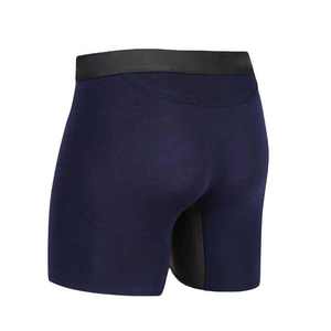 Calzoncillos bóxer grises de longitud media cómodos al por mayor para Hombre Ropa interior transpirable de mezcla de algodón suave OEM con logotipo personalizado - Product Image 2