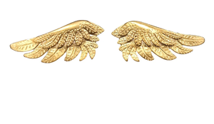 Pendientes de ala de oro amarillo de 18K inspirados en la joyería de oro amarillo griego antiguo para joyería de moda para mujer - Product Image 5