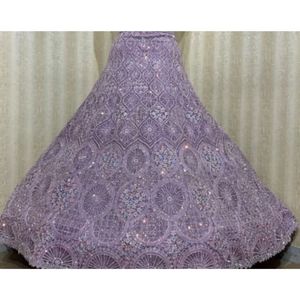 High Quality Bridal Lehenga Ensemble Embellished Skirt Fitted Blouse & Dupatta Net Fabric with <b>Detailed</b> Embroidery - Product Image 5