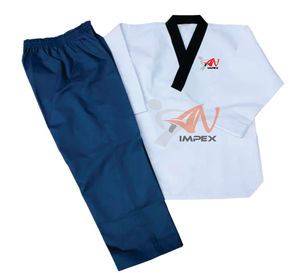 Uniformes professionnels de Taekwondo Polyester doux/coton respirant léger vêtements d'arts martiaux durables Logo personnalisé unisexe - Product Image 3
