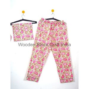 ชุดนอนพิมพ์ลายดอกไม้สำหรับผู้หญิง, ชุดนอนผ้าฝ้ายระบายอากาศได้ดีสำหรับทุกฤดูชุดนอน/ชุดนอนสำหรับฤดูใบไม้ผลิฤดูร้อนฤดูใบไม้ร่วงฤดูหนาว - Product Image 3