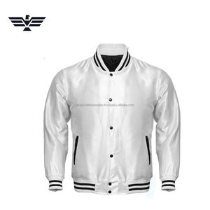 Chaqueta Bomber Clásica para Hombre, 100% Poliéster, con Calefacción, para Invierno, Estilo Universitario, Brillante, Informal, Holgada - Product Image 3