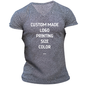 T-shirt de sport à logo personnalisé pour hommes, vêtements d'entraînement de sport à séchage rapide avec compresse, chemise de sport avec imprimé graphique - Product Image 2