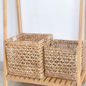 PANIER DE HYACINTHE D'EAU À Motif De Fleurs Robuste Avec Cadre En Fer Parfait Pour Le Stockage À La Maison Et Au Bureau Décoration À La Maison - Product Image 5