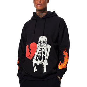 Sweat à capuche d'hiver en molleton de coton 3D 100% sur mesure pour hommes unisexe surdimensionné poids lourd - Product Image 1