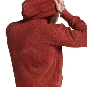 ชุดวอร์มผ้าฝ้ายแท้ 100% ล้างสีแบบแอซิดวอชสำหรับผู้ชาย ไซส์พลัส สีสั่งทำได้ ดีไซน์ใหม่สำหรับฤดูหนาว - Product Image 6