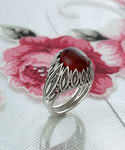 Anillo de filigrana de zoisita rubí único hecho a mano para mujer, anillo de cóctel de diseño Floral Vintage de plata de 925K, regalo de boda perfecto para ella - Product Image 6