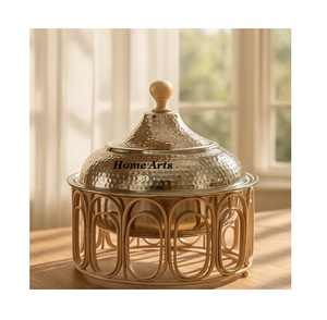 Plat de service rond en acier inoxydable de qualité supérieure pour buffet alimentaire, en vente - Product Image 3