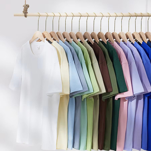 เสื้อยืดผ้าฝ้ายบริสุทธิ์สำหรับผู้ชายเสื้อยืดธรรมดาไม่มีลวดลายของผู้ชายเสื้อยืด240gsm ผ้าฝ้ายพรีเมียมสำหรับฤดูร้อน - Product Image 1