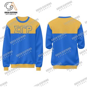 Sudaderas con capucha griegas informales para mujer, sudaderas de mezcla de algodón, Sigma Gamma Rho Sorority Fraternity, bordado Divine Nine, cuello redondo - Product Image 1