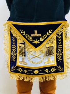 Tabliers maçonniques Regalia MARÉCHAL AVEC collier en chaîne MADE-HSE MAIN VELOURS VIOLET - Product Image 2