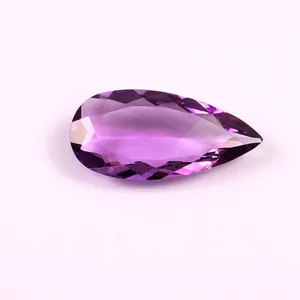 Améthyste naturelle poire 9.70Cts coupe impeccable 25x12MM améthyste violette pierre précieuse en vrac pour la fabrication de bijoux - Product Image 2