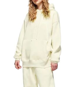 OEM Streetwear personnalisé 350G coton polyester plaine pull à capuche en polaire lourde pour hommes - Product Image 5