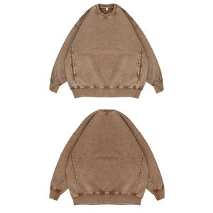 Sudadera con capucha unisex de lavado ácido vintage de peso pesado hecha a mano con tela extragrande lavada con piedra de alta calidad para hombres - Product Image 4