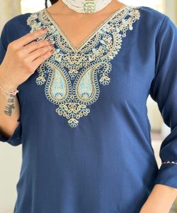 ชุดแต่งงานเจ้าสาวแบบสุภาพสำหรับผู้หญิงผ้าออร์แกนซ่าปักลายแนวเอวธรรมชาติปากีสถาน Sharara กับวินเทจ salwar kameez - Product Image 4