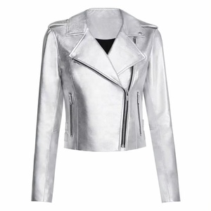 Veste en cuir de vachette d'hiver de couleur de ciel Unique de Style tendance de haute qualité pour les femmes veste d'hiver imperméable à la mode - Product Image 3