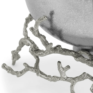 Florero de metal brillante moderno personalizable, centro de mesa de acero para bodas y eventos con superposición de flores doradas decorativas - Product Image 4